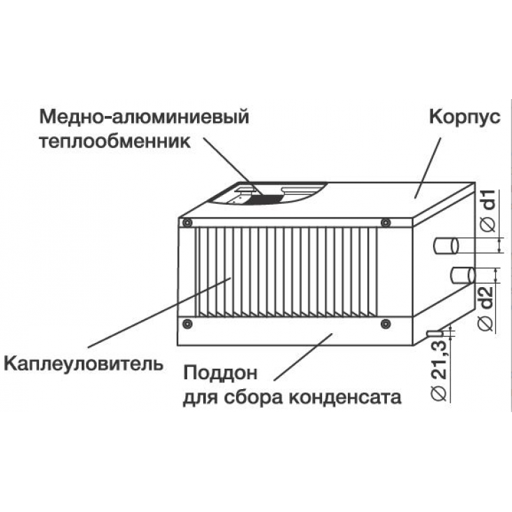 Фреоновый охладитель Shuft WHR-R 600х350/3 Фреоновый охладитель Shuft WHR-R 600х350/3